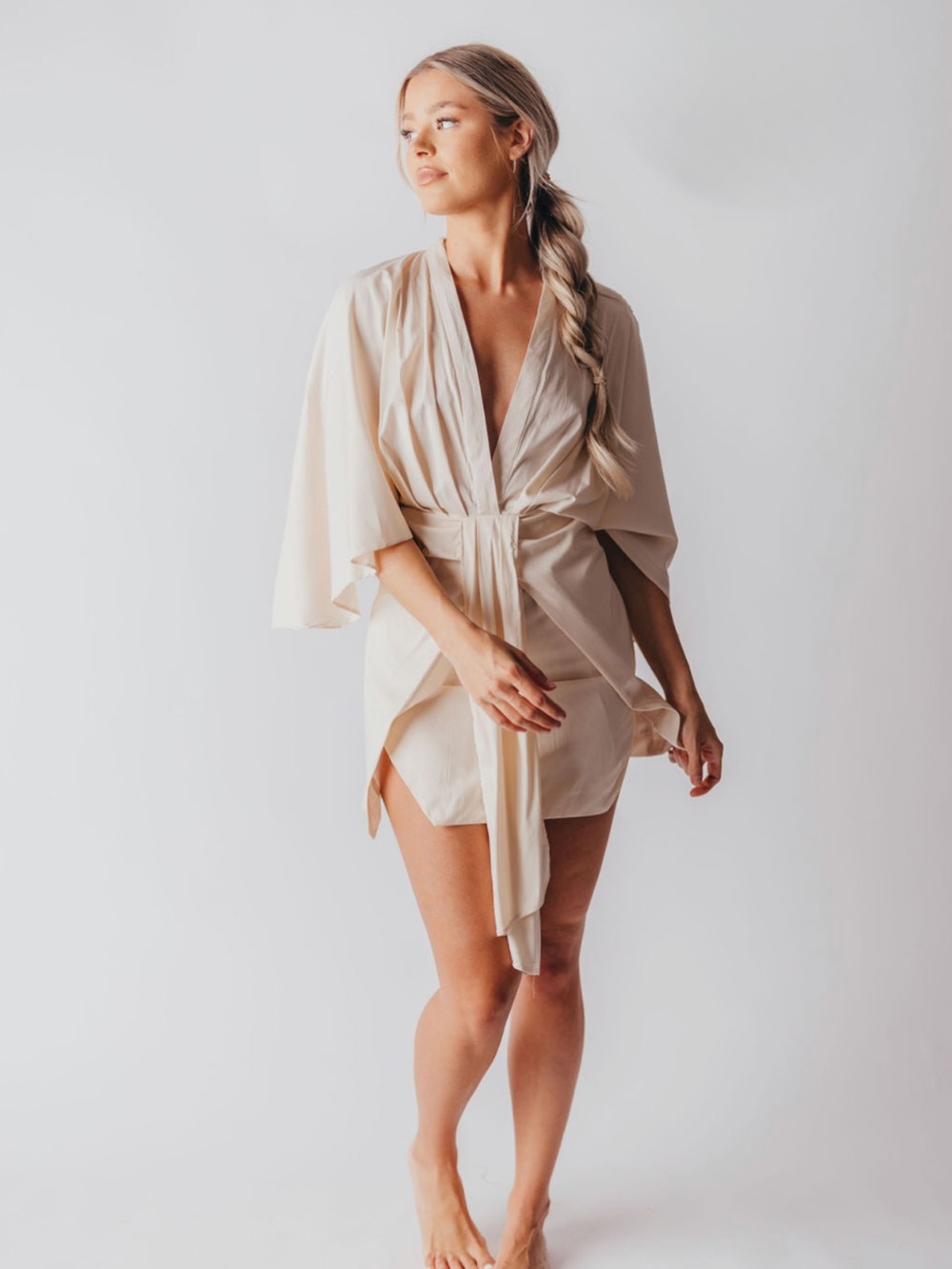 Worth Co. Mable Rendezvous Mini Dress in Cream Small Vacation Ready